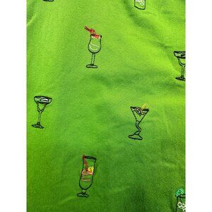 Vintage Stonebridge Womens Pants 12 Lime Green Embroidered Martini Resort Cruise
